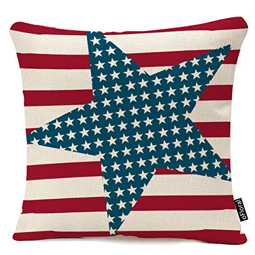 Vintage American Flag Cushion Cover