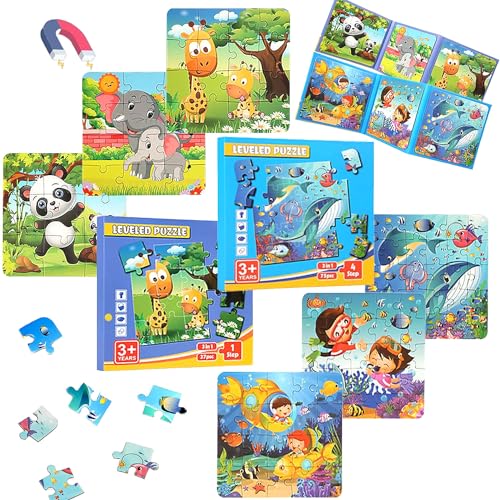 Sin categoría, Toy Rompecabezas Niños, 2 Piezas Rompecabezas Magnéticos de Animales, Juguetes de Rompecabezas Montessori, Rompecabezas Infantil Educación Preescolar Puzzle...