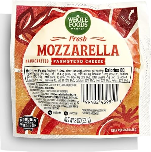 Whole Foods Market, Fresh Mozzarella Vac Pack Balls, 8 oz