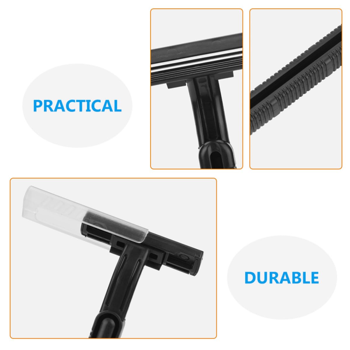 10pcs Disposable Non Slip Hair Remover Razor for Body and Legs Black