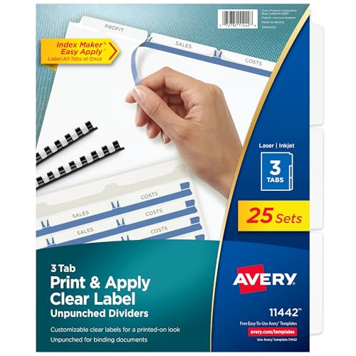 Avery 11442 intercalaire pour retrouver vos feuilles rapidement