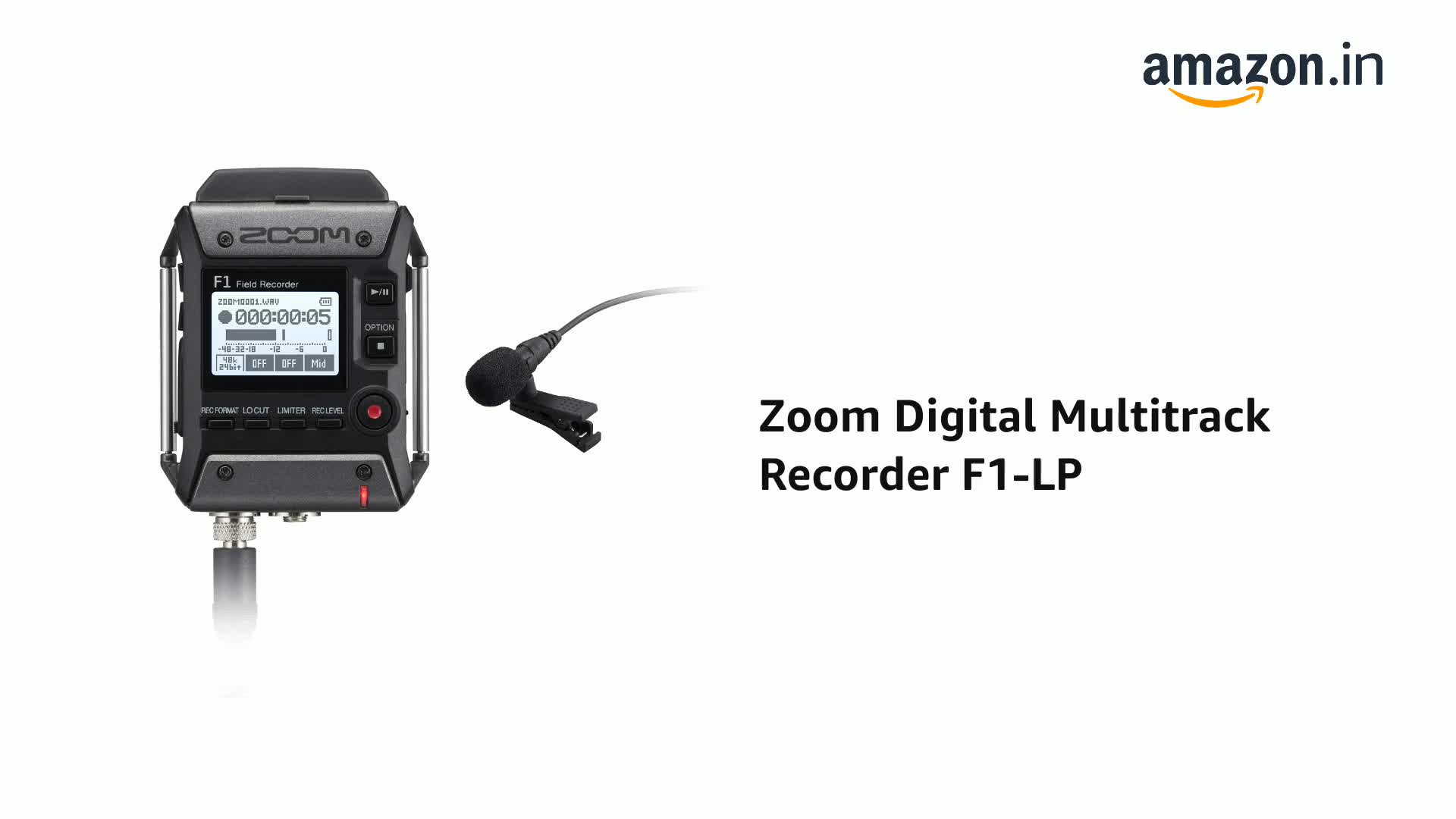 Zoom F1-LP Lavalier Body-Pack Recorder, Audio for Video Recorder