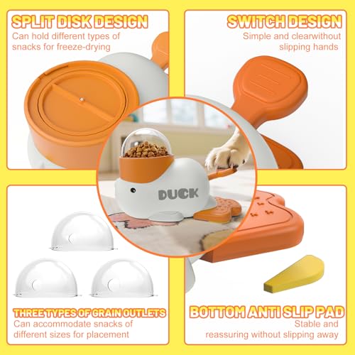 Interaktives Hundespielzeug 2 in 1 Slow Feeder Entenform Interaktive Futterspender Hundespielzeug Intelligenz Reduziert Blähungen fördert eine gesunde Ernährung für Haustiere Hunde und Katzen