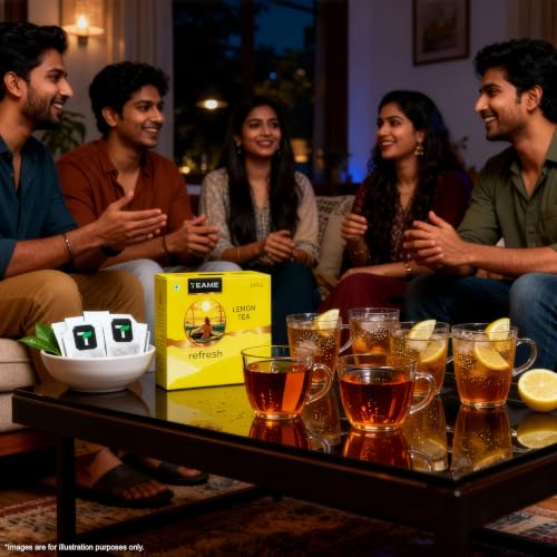 Image of TE-A-ME Lemon Tea 400 Bags | Lemon Black Tea | Pack of 4 (100 Bags x 4)