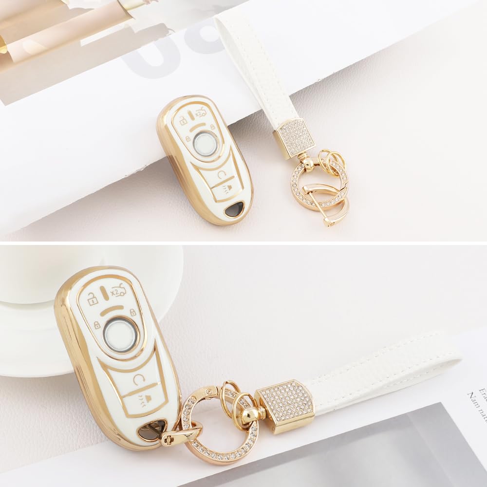 1797 Key Fob Cover for Buick Encore Enclave Envision LaCrosse Regal Accessories Bling Car Remote Key Chain Case — view 3