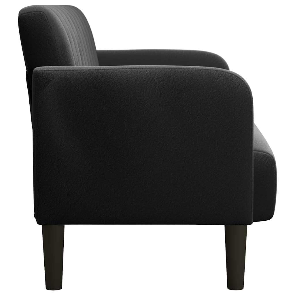 vidaXL Sofá Loveseat Terciopelo Negro 109 cm