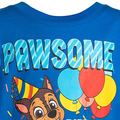 T-shirt Anniversaire Pat Patrouille Chase 4 ans pour fête enfant