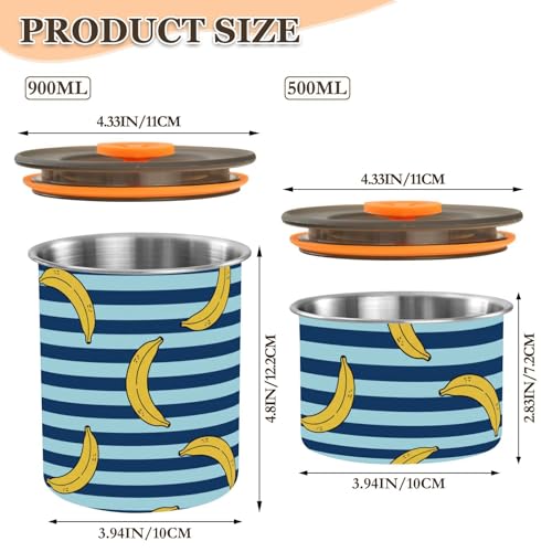 Contenedor hermético para café acero inoxidable 900ml miniatura 2