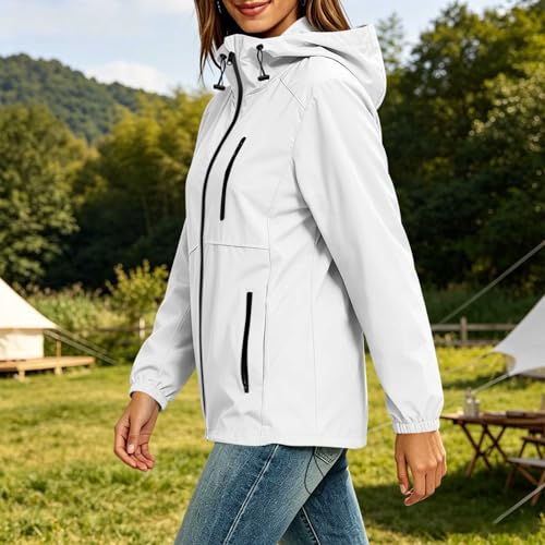 Chaqueta impermeable mujer con cremallera abrigo softshell running senderismo 3