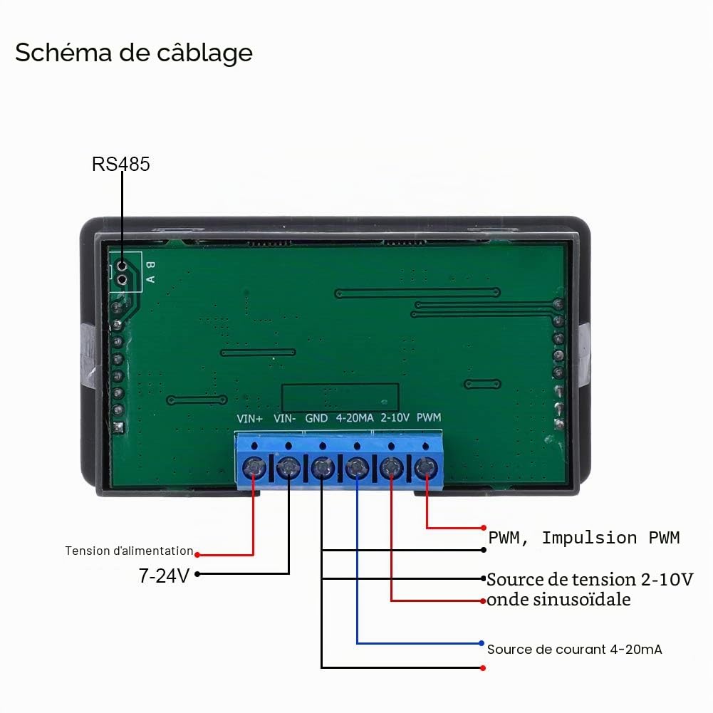 Générateur de Signaux PWM 4-20mA 2-10V, Fréquence Réglable 1-150kHz, Tension 1-24V, Module Multifonctionnel WSFG-06, 79x43x41mm