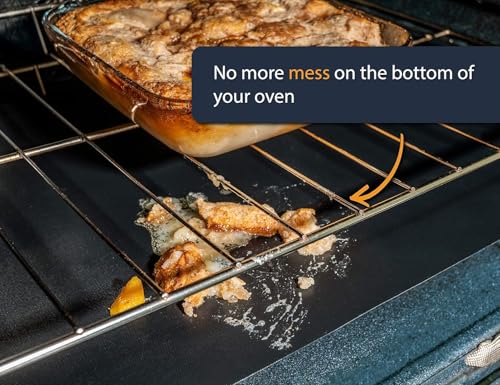 Oven Liners for Bottom of Oven - Large Heavy Duty Mats, 17” x 75” Non-Stick Reusable Liner for Electric, Gas, Toasters, Grills - BPA & PFOA Free... - Image 2