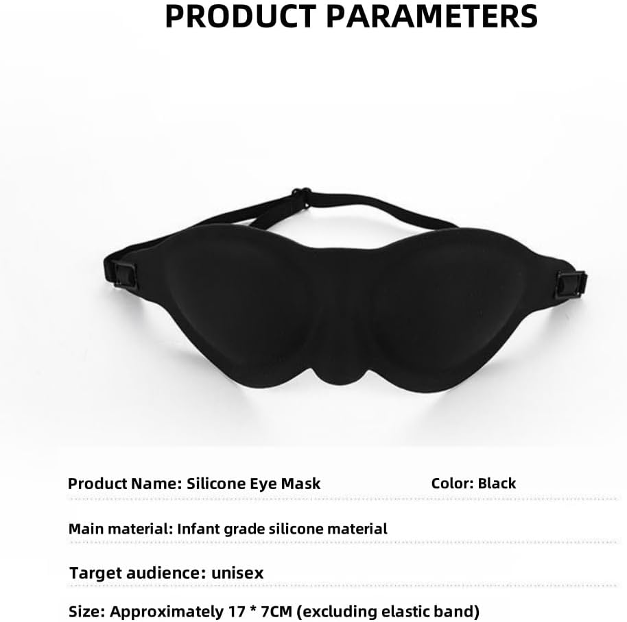 GogglesSilicone Sleep Mask for Dry Eye Relief – Soft, Comfortable, Lightweight, and Breathable Eye Cover for Night & Travel（Black）