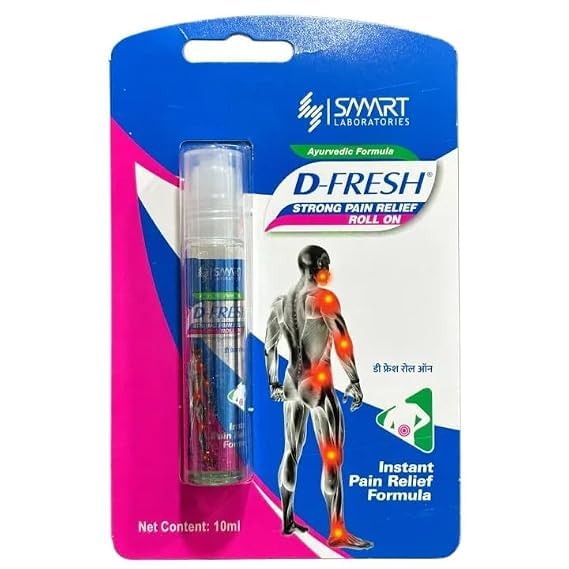 D Fresh Strong Roll On for Everyday Comfort | Easy Glide Applicator | Suitable for Neck, Back, Shoulder & Joint Areas |10ml (Pack of 3)-image-27