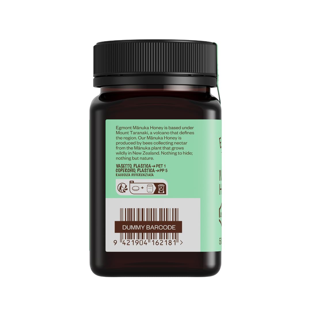 Egmont Honey Manuka Honig 459+ MGO 14+ UMF 500g | Zertifizierter MGO- und UMF-Inhalt | Roher Honig 100% Natürlich | Hergestellt in Neuseeland