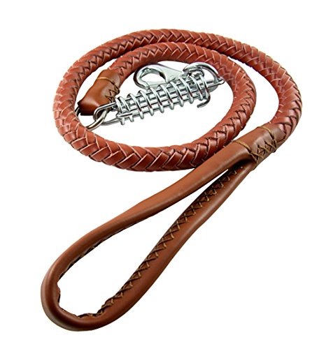 ZEEY Spesso Brown Guinzaglio a mano in pelle per