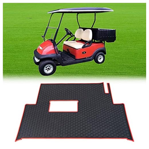 biosp Golf Cart Mat Club Car Full Coverage Floor Liner Replacement for Precedent (2004-2022)/Onward & Tempo (2017-2022)/Villager & V4L (2019-2022), Red