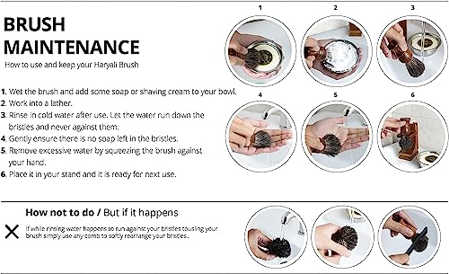 Haryali London Shaving Brush - Pure Badger Hair Shaving Brush - Luxury Shaving Brush for Men - Exfoliating Natural Bristles - Image 6