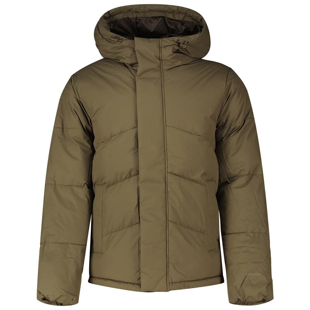 JACK & JONES JJWORLD Men's Puffer Jacket, Canteen, M, Canteen, M