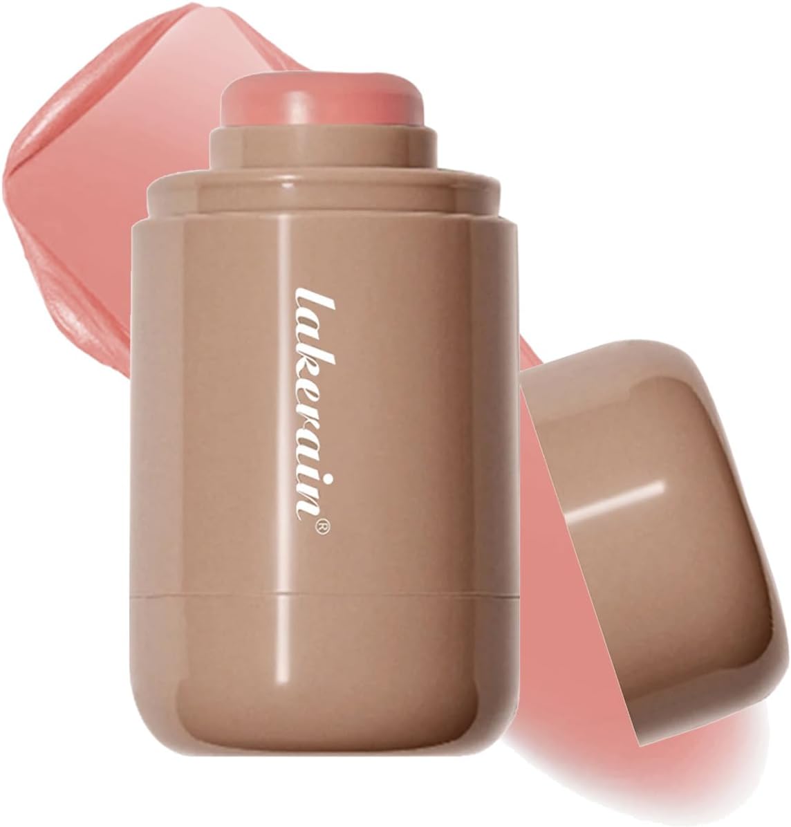 Cream Blush stick, Natural-Looking Matte Finish Makeup Blush stick, Hydrating Long Lasting Lightweight Blendable Blush for cheeks (#4 Neutal Peach, 1 PC)