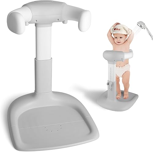 Miniatura 9 de Soporte para baby shower – Soporte de baño ajustable para bebé y soporte de ducha para niños pequeños, soporte de pie para baby shower para bebés de
