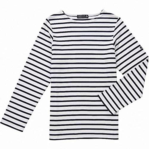 Maniche a 3/4 Captain Corsaire Fregate Strisce Brenton Top Maniche 3/4 Bianco con blu scuro 46
