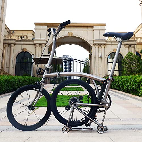 Tibromtack Titanium Fork And Rear Triangle For Brompton Bicycle 16 Inches Ultra Light Folding Bike Grade9 Ti Frame (Matt Black) #TOP6