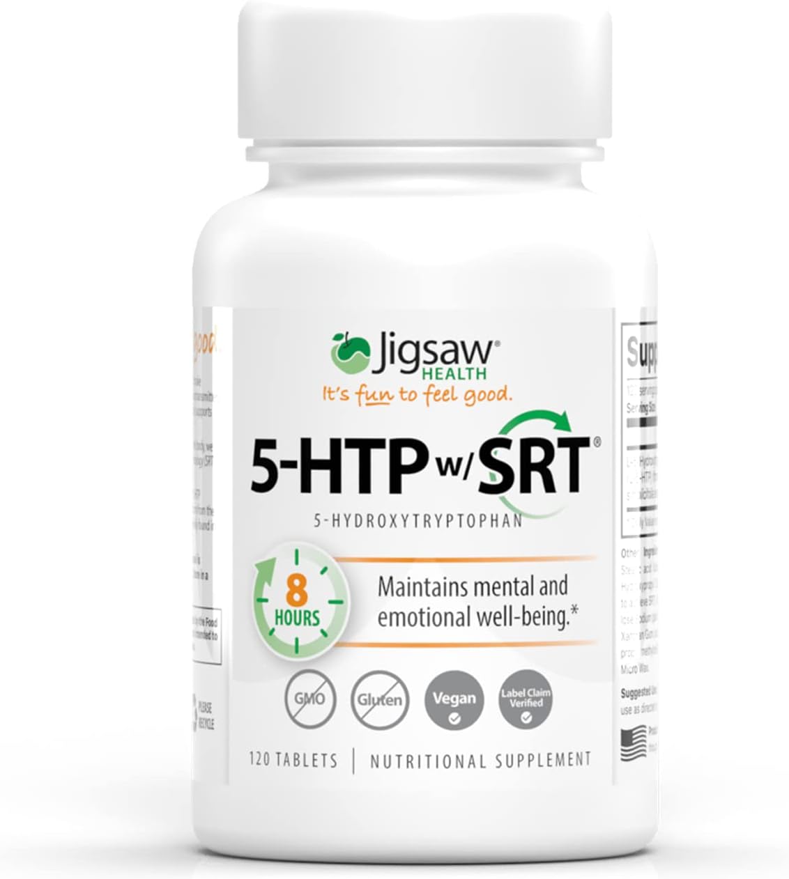 Jigsaw Health 5-HTP Capsules, 100 mg, 120 Count