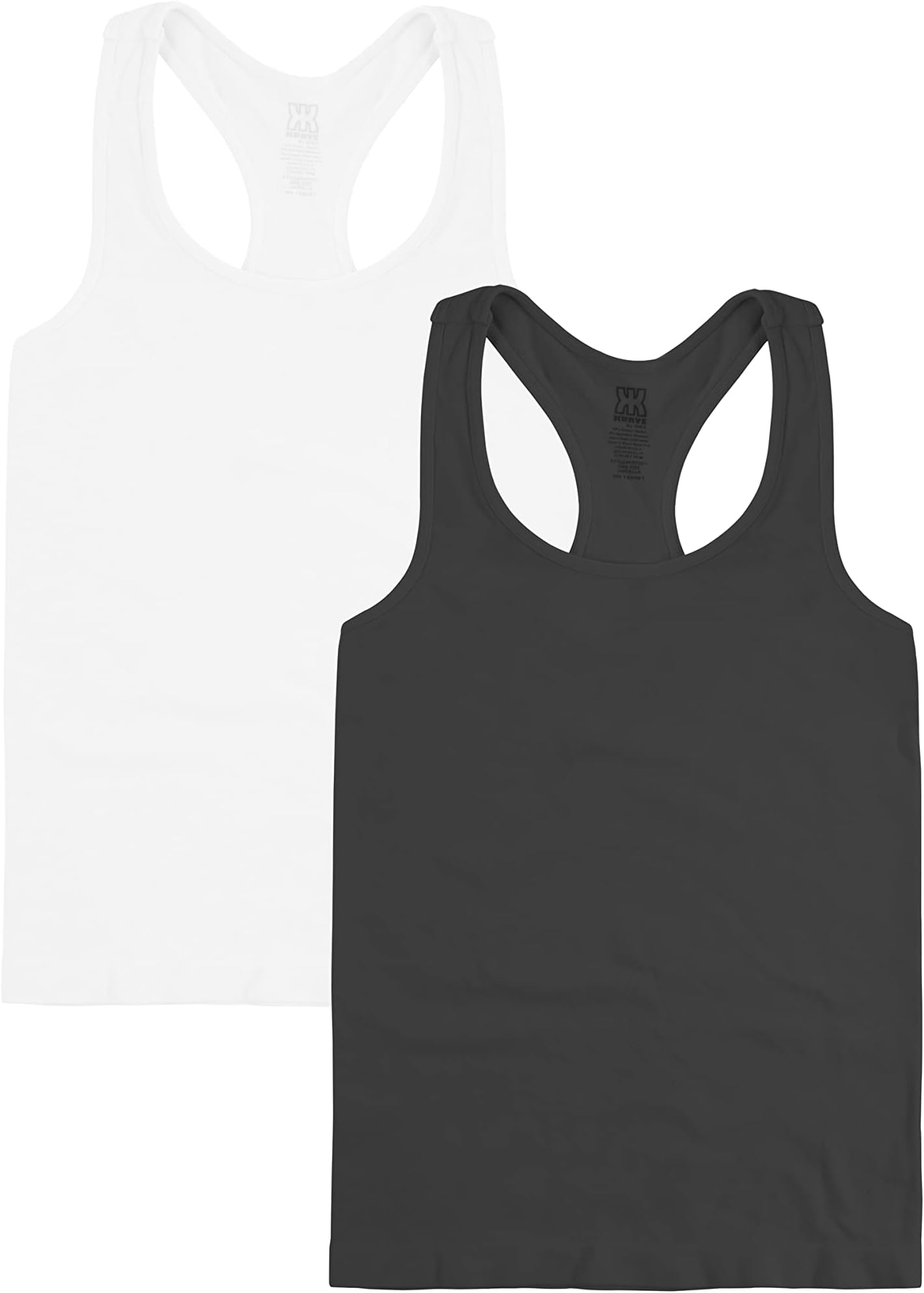 KurvePremium Girls Seamless Supersoft Wide Strap Comfortable Racerback Tank (Made with Love in The USA)