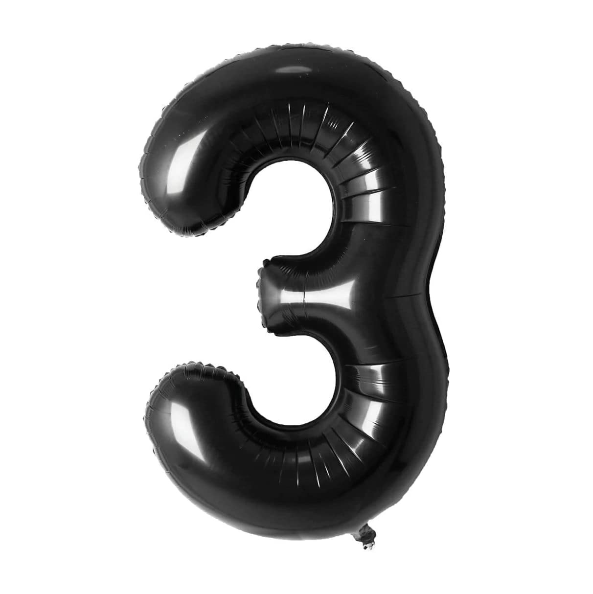 Zebra Balloons Black Number 3 Small Foil Balloon, 35Cm (2 Pack)