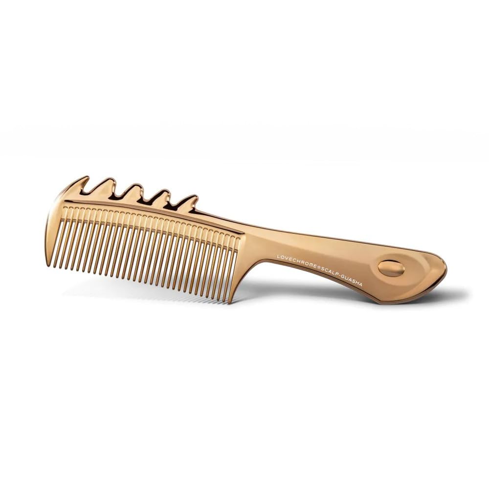 LOVE CHROME K24GP SCALP-GUASHA GOLD/Japanese artisan hair comb