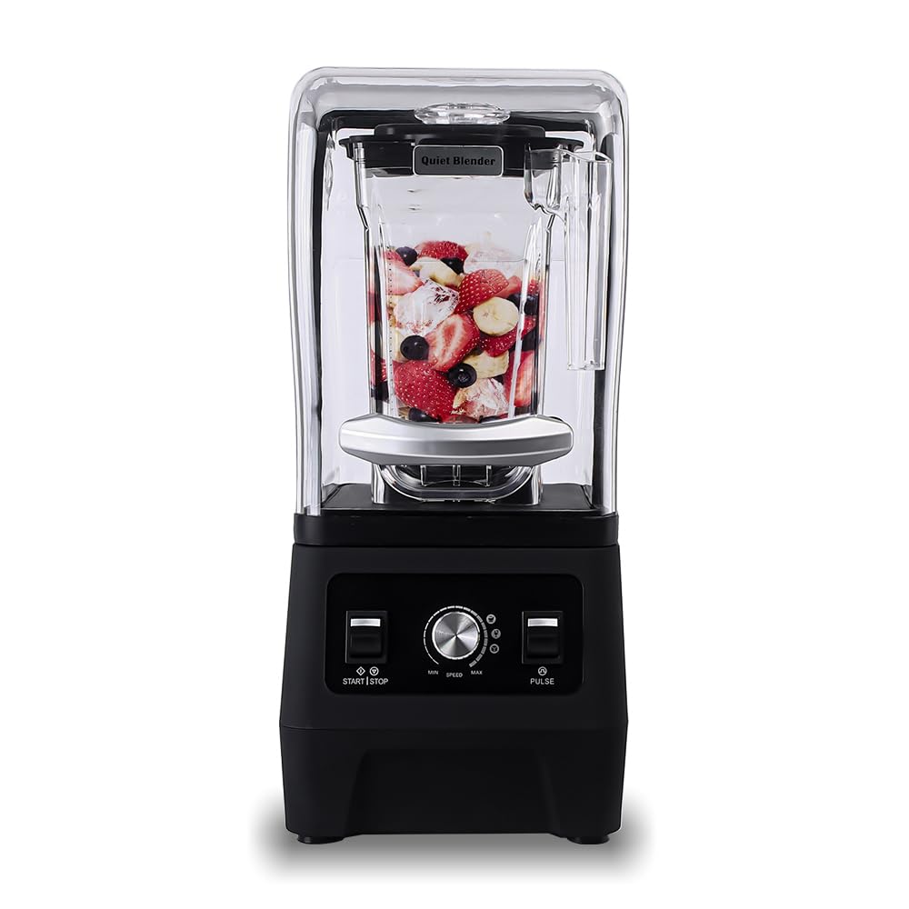 Professional Commercial Quiet Blender, Quiet Shield Blender for Shakes and Smoothies,Noise Reduction blender with Shield Quiet Sound Enclosure