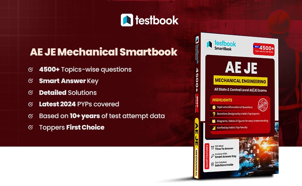 Image of Testbook AE /JE Mechanical Engineering SmartBook in English | 4500+ Chapterwise PYQs | Ideal for RRB JE, SSC JE, DDA JE, RSMSSB JE, UPPCL JE, KPSC JE, ... JE & AE /JE Exams 2026 (Smartbook Series)