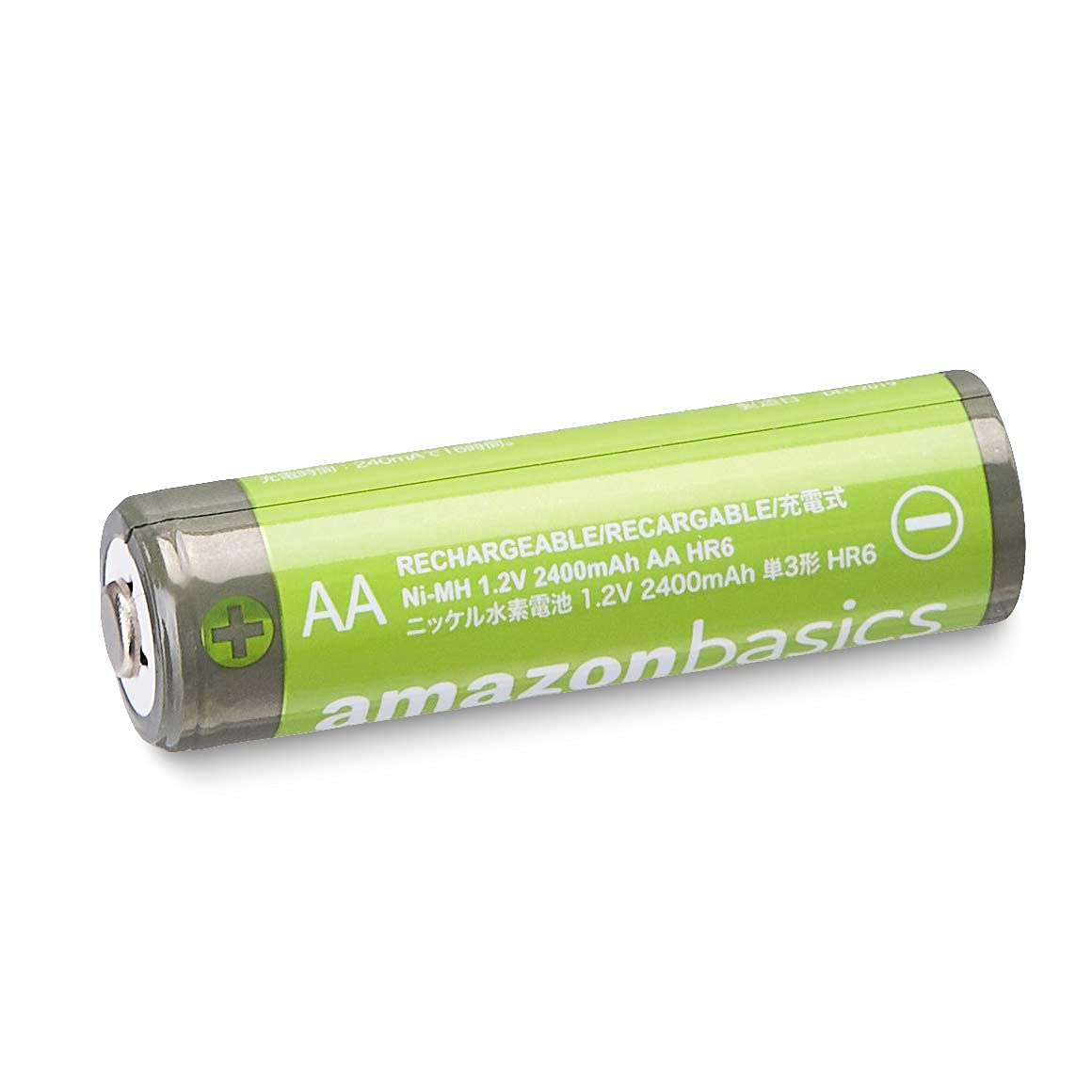 Amazon Basics Piles Rechargeables AA Haute capacité 2400 mAh (Lot de 24) - Pré-chargées & Chargeur de Piles numérique et Intelligent, pour 4 Piles AA, AAA