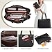 RAINSMORE Laptop Bag for Women 15.6 Inch Work Tote Bags Leather Laptop Tote Professional Laptop Purse Computer Handbag Womens Briefcase Tote with Clutch for Teacher Office Travel, Black