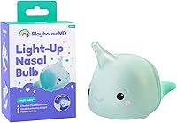 Booger Buddy Nasal Aspirator Bulb, Narwhal - with LED Light for Babies &amp; Toddlers &ndash; BPA-Free Snot Remover for Infant Stuffy Nose and Congestion Relief &ndash; Easy to Clean Design