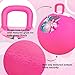 ZOOJOY Hopper Ball, Pink Bouncy Balls for Kids, 18 Inch Sit on Jumping Toys with Handle for Girls Gift Aged 3-8, Inflatable Unicorn Bounce Hopper Balls Toy with Pump