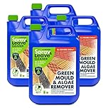 Jarder Spray & Leave 4 x 5 Litre Concentrate Cleaner - Patio Fencing Decking - Green Mould & Algae Killer (20L)