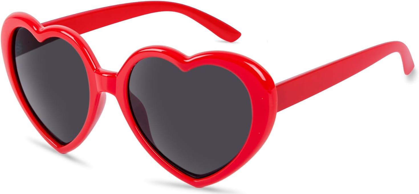 Heart Sunglasses for Women Men Fashion Lovely Shaped Sunglasses Vintage Cute Sun Glasses for Women