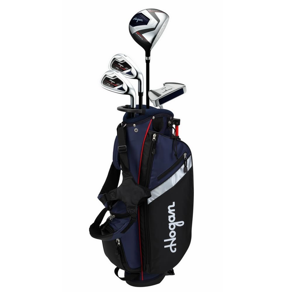 Hogan Golf FTS Junior Boys Golf Clubs Set with Bag (Navy, 6-8 Years, Left)
