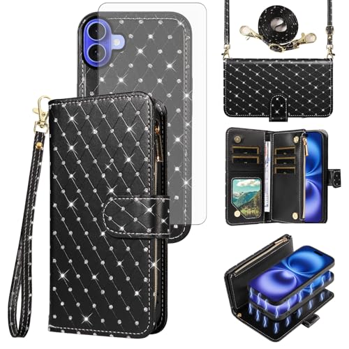 Coque iPhone 16 Asuwish antichoc ZSZXCX US Noir évite les fissures