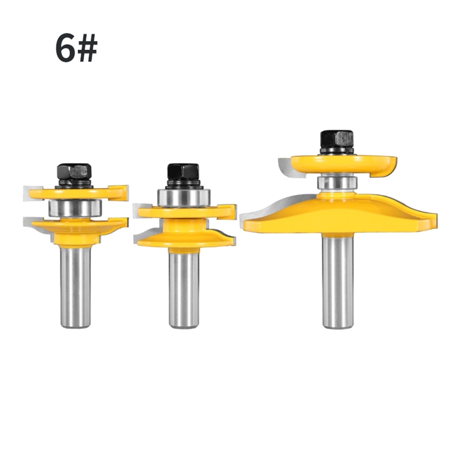1/2/3 sztuk Stile Rail montuje-Roman Ogee Bit frez Cove 1-3/4 frezy z węglików spiekanych Woodeorking frez do drewna frez trzpieniowy(3pcs 12mm shank)