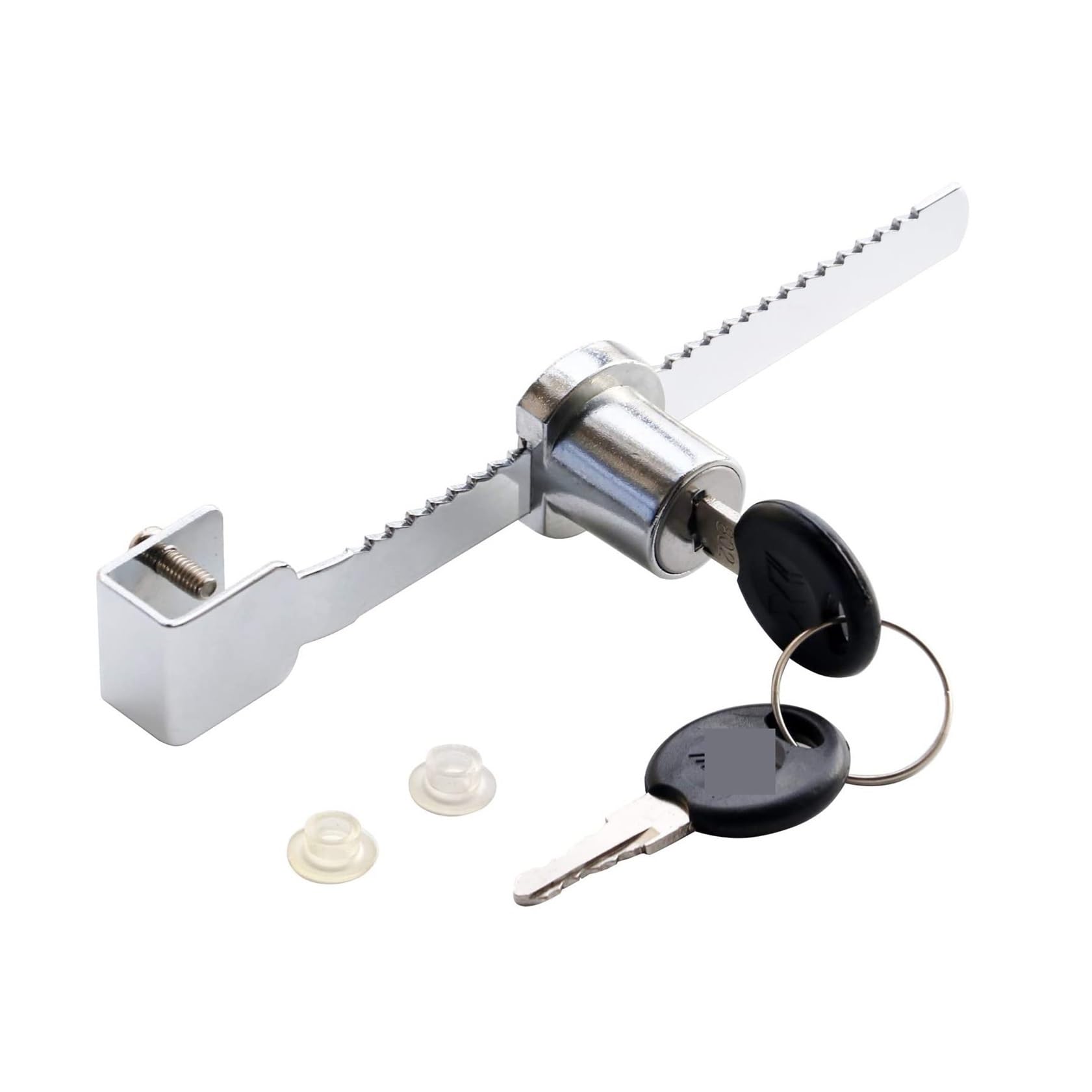 Glass Door Lock Display Case Lock Sliding Glass Door Ratchet Security Cabinet with 2 Keys