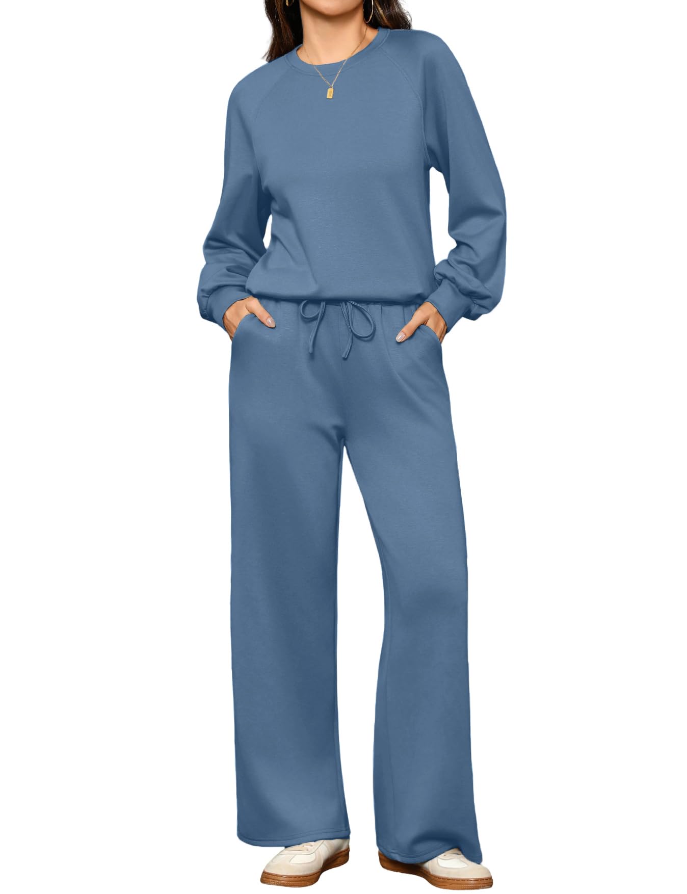 Écru PETITE FILLE Ensemble Sweatshirt à Col Rond Fleuri Et Pantalon à