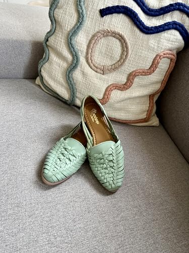 Image of Macarena Collection Leather Sandals for Women | Handmade Mexican Huarache | Woven Slip-On Shoes with Cushioned Insole | Artisan Crafted Genuine Leather