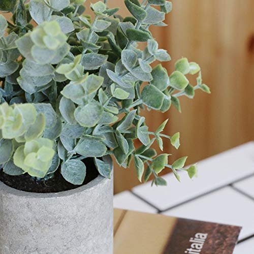 image for Homcomoda Artificial Potted Plants Faux Eucalyptus Greenery in Pots De