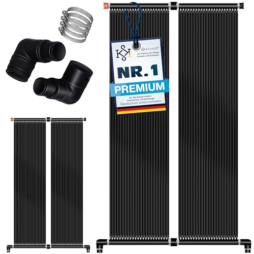 KESSER® Solarkollektor Poolheizung 300x140 cm, Pool Zubehör, Wärmepumpe Pool, Solar Poolheizer für Pools bis 24.000L, Pool Solarheizung erweiterbar, UV-beständiger Kunststoff, Schwimmbad Solarheizung