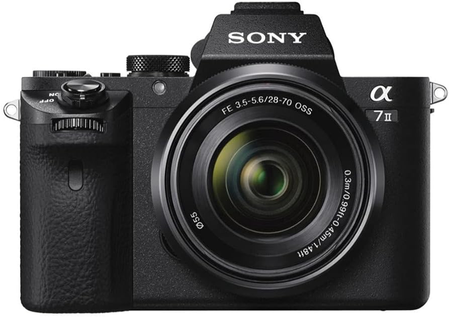 sony alpha a7ii mirrorless digital camera with 28 70mm f3 5 5 6 lens and sandisk 64gb sd card bundle 2 items