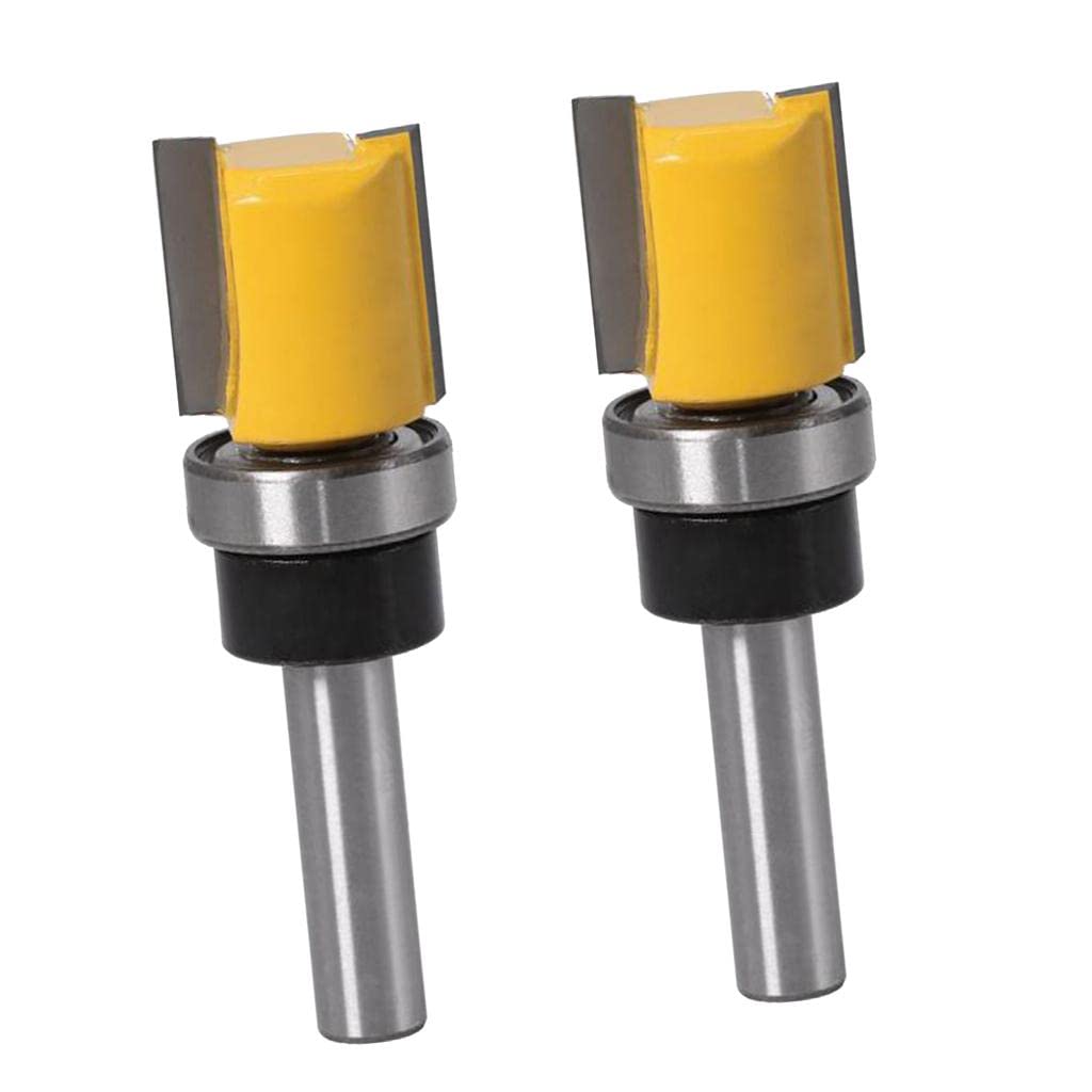 2X 8mm Shank Flush Trim Router Bit Top Bearking Woodworking Cutter