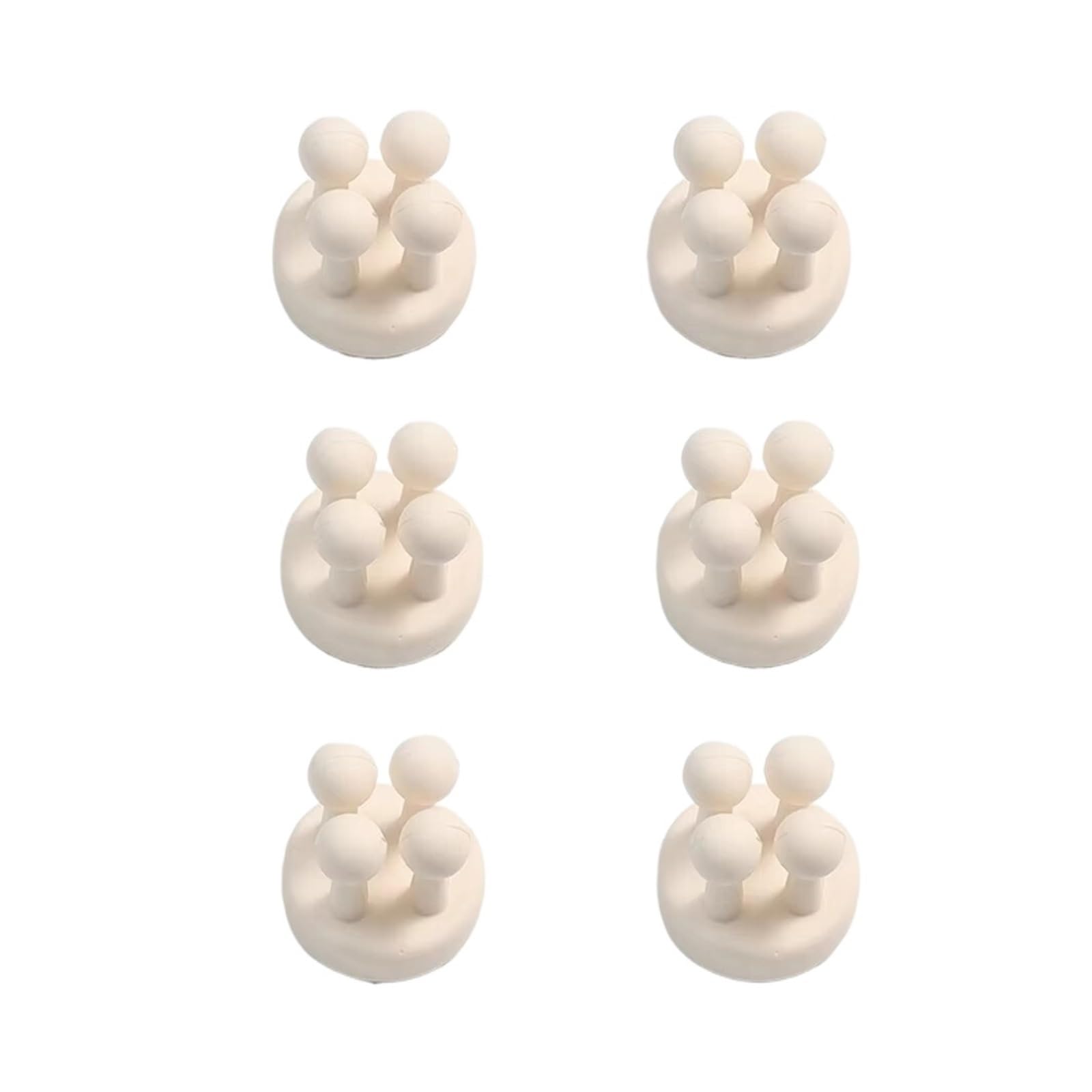 1/3/6pcs Multifunctional Silicone Hook Toothbrush Holder, Waterproof Self Adhesive Wall Mount Organizer(Clear)