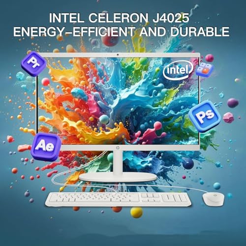 Image of HP 22 inch FHD All-in-One Desktop PC • 2025 Model - Exclusive Back-to-School Limited Edition • 64GB RAM • 1.5TB Storage (1TB SSD + 512GB External HD) • 13th Gen Intel Quad-Core CPU • Windows 11